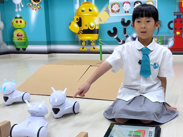 Children learning coding