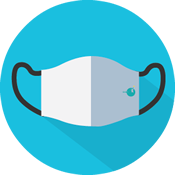 Reusable face mask icon
