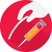 Staff health screening and swab test icon