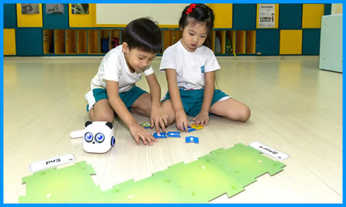 Young children learning unplugged coding through physical movement and sequencing activities